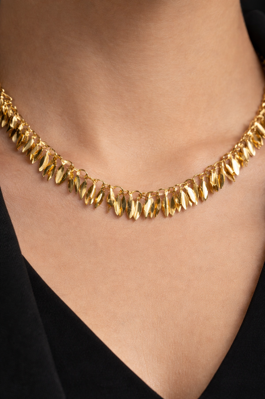 Imperial leaf necklace