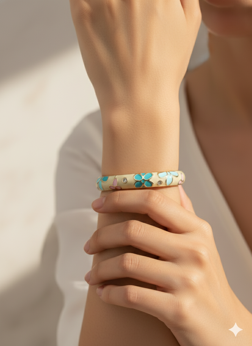 Opal chunky bangle