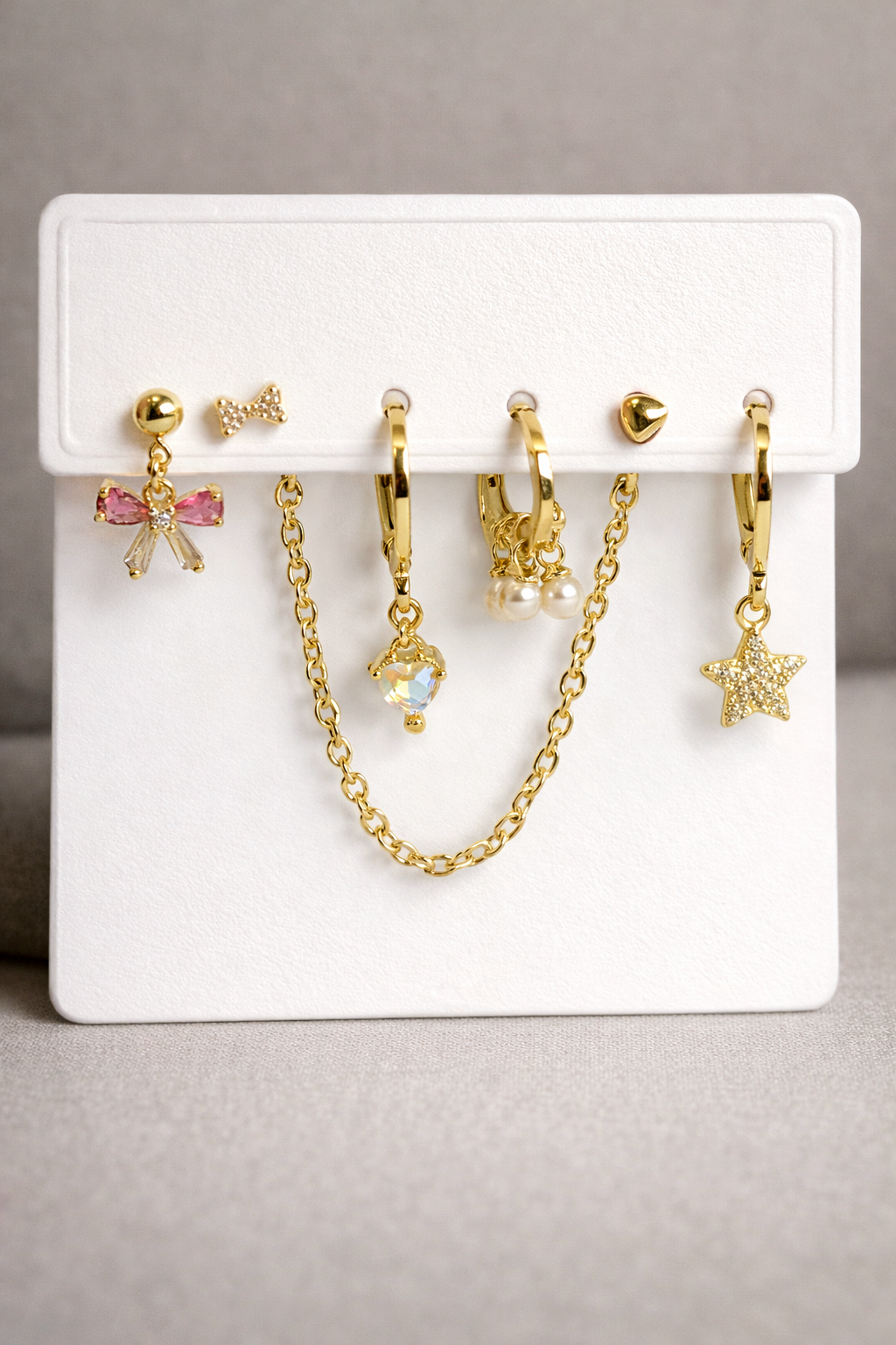 Butterfly & heart charm set