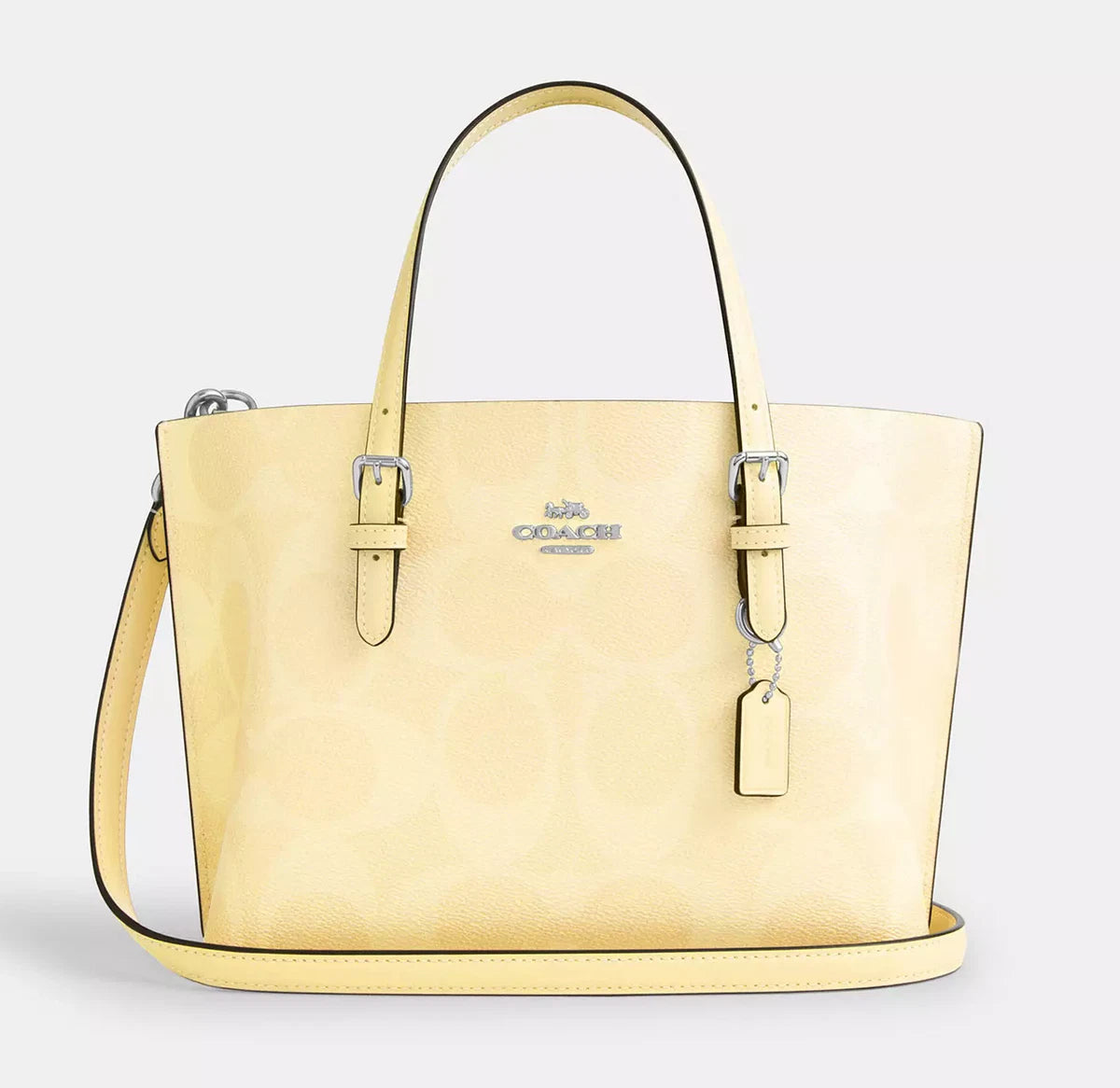 Yellow Coach tote bag