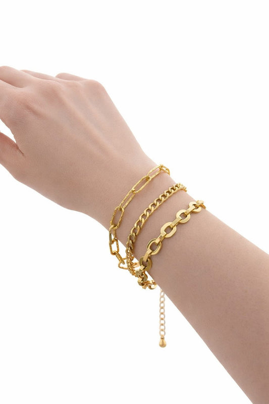 Royal link bracelets set