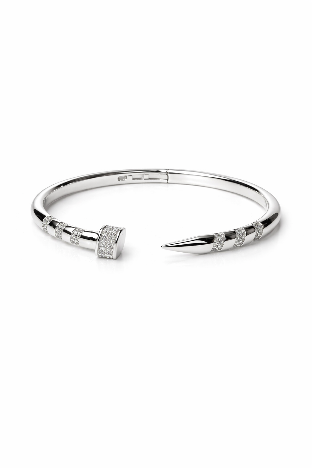 Silver spike cuff _ 18k gold plated