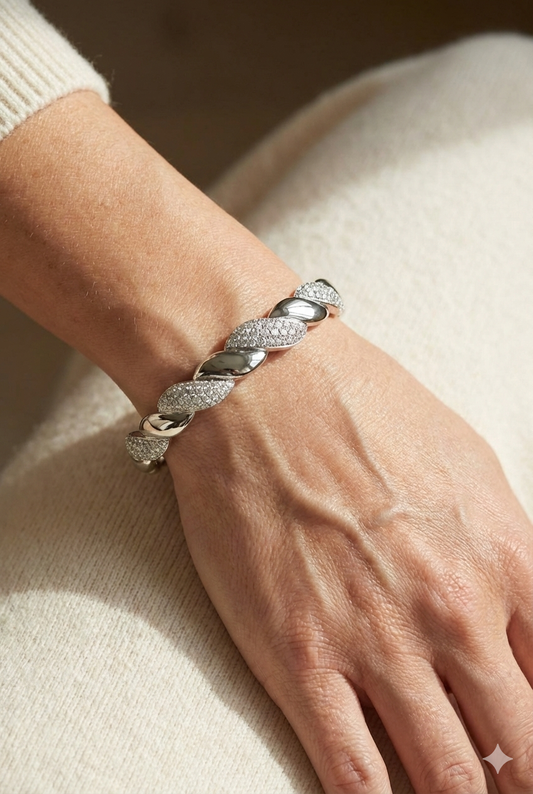 Braided cuff _ 18k gold plated