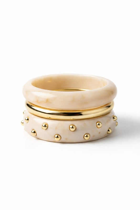 Cream mod bangle set