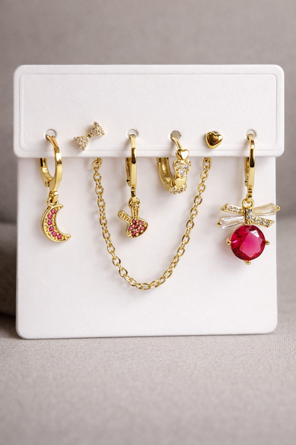 Moon & Bow charm set