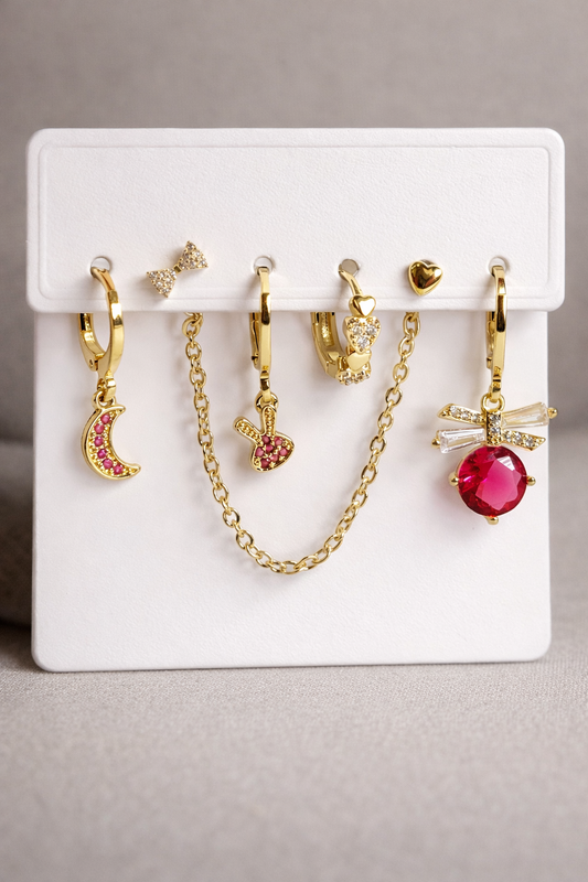 Moon & Bow charm set