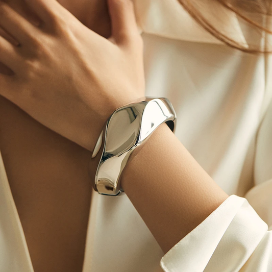 Diamond chunky bangle