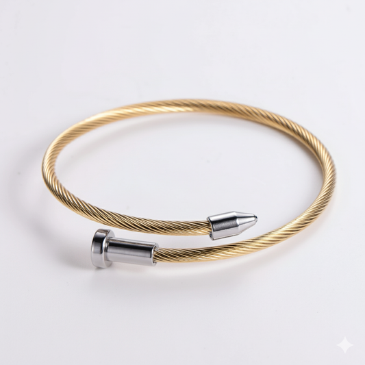 Twisty tie bangle