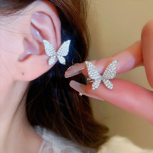 sharmming wings in silver fake piercing