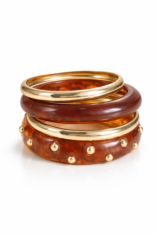 Caramel mod bangle set