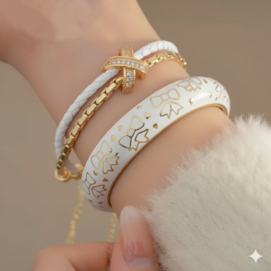 White bow bangle