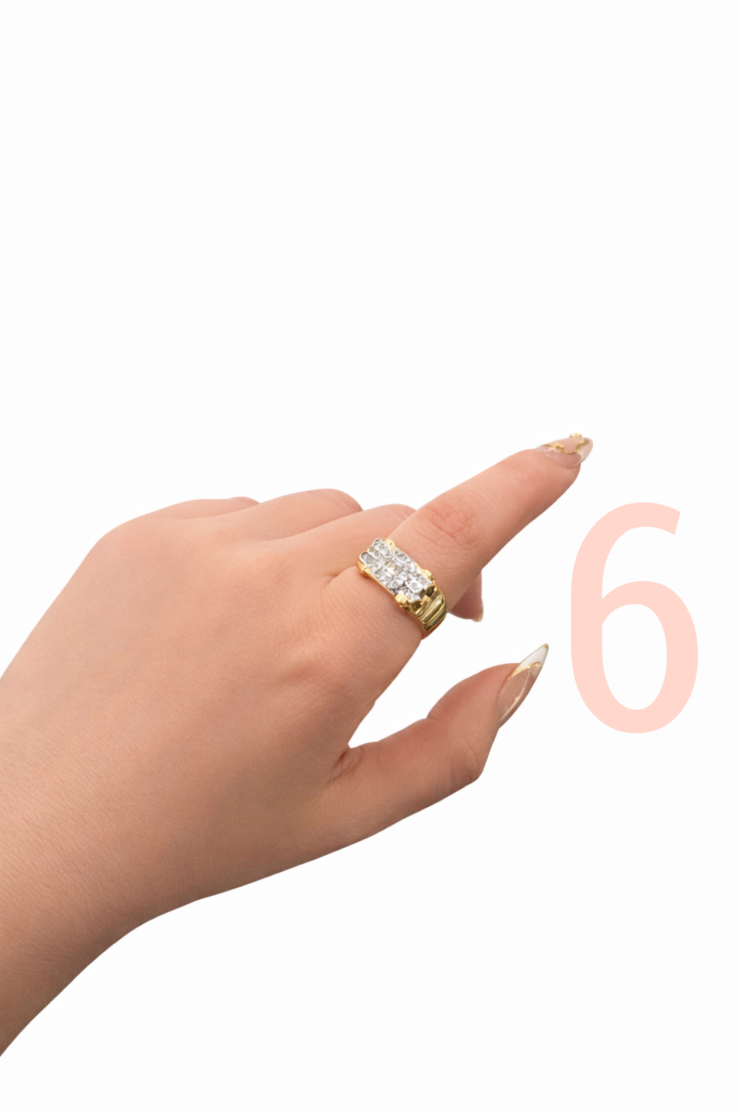 Free size gold plated rings