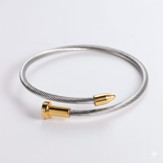 Twisty tie bangle