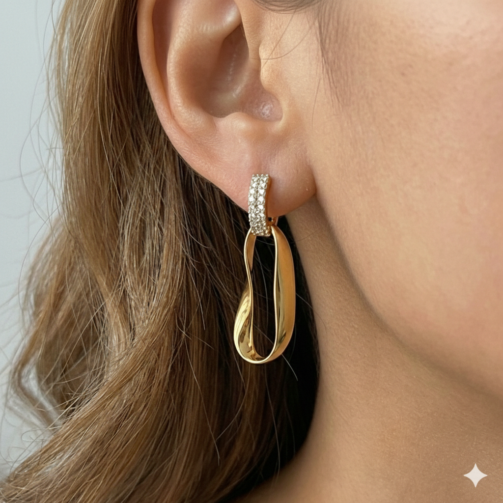 Molten twist earring