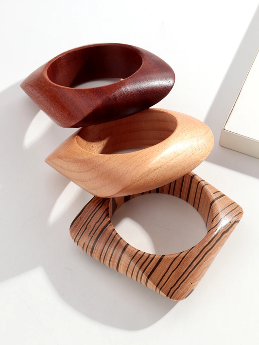 Grain wooden bangle
