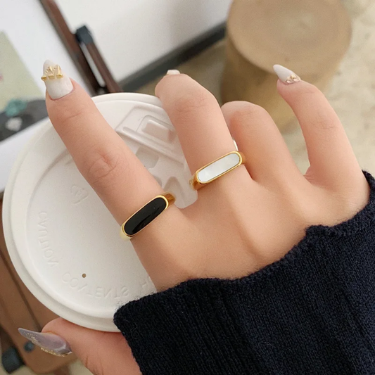 White stone ring