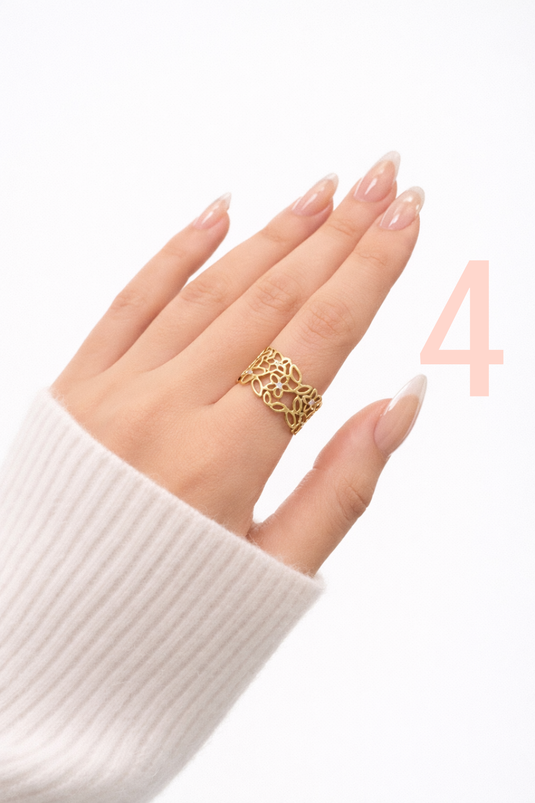 Free size gold plated rings