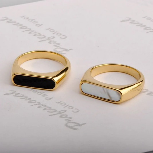White stone ring