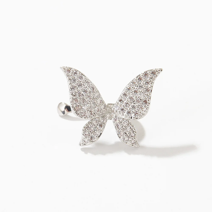 sharmming wings in silver fake piercing